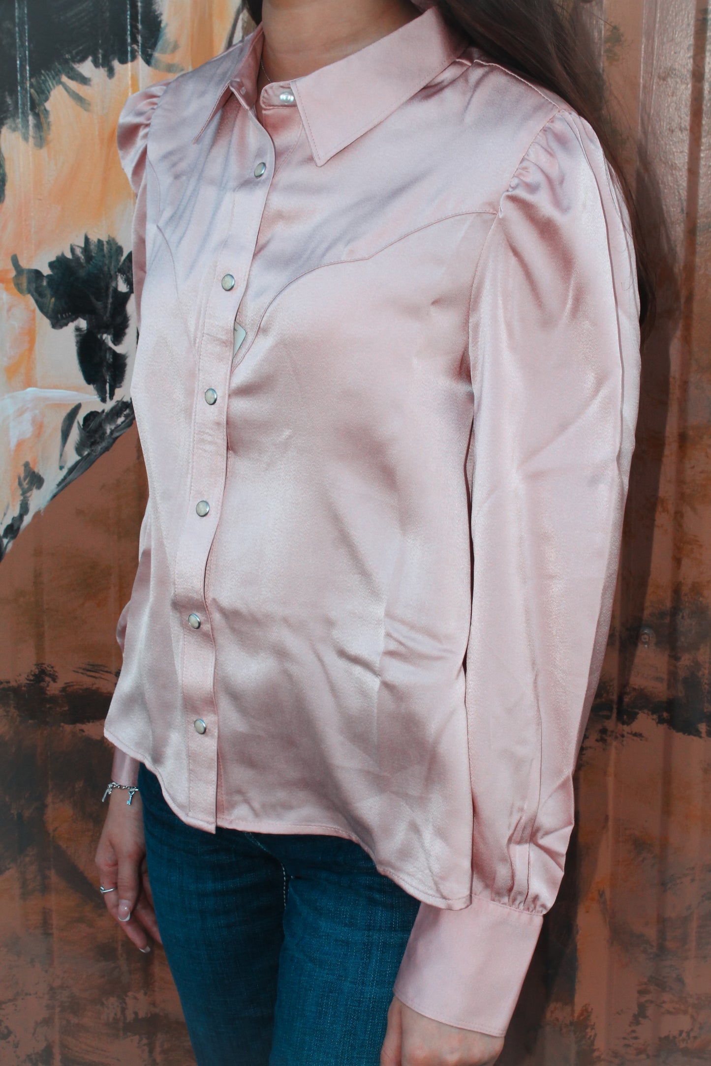 Wrangler Retro Pink Champagne Ls Pearlsnap