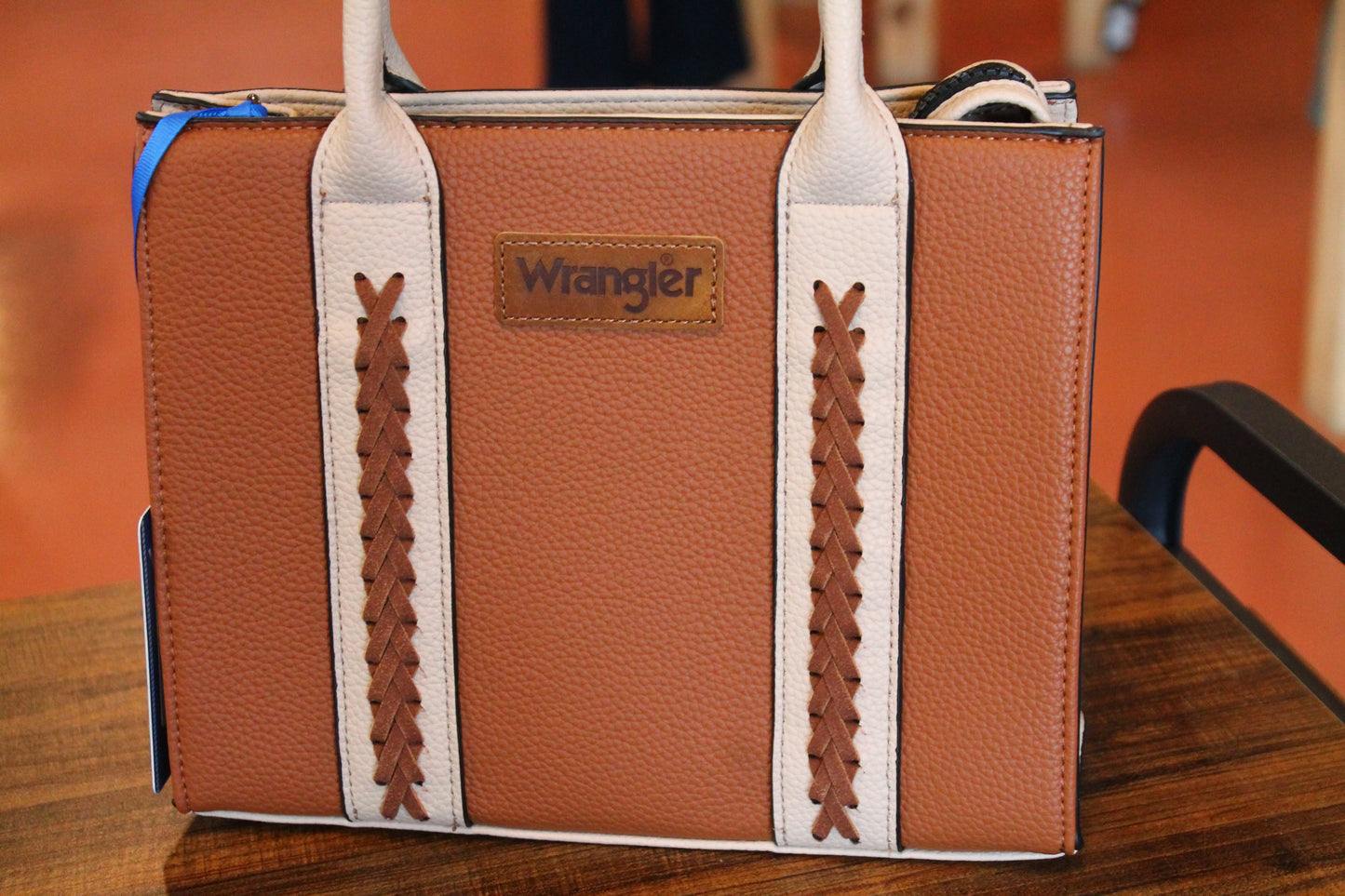 Wrangler Whipstitch Tote/Crossbody- Brown