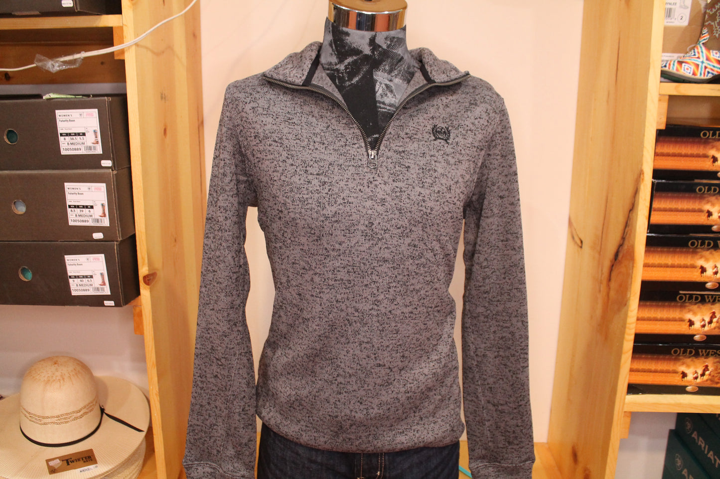 Cinch Grey Sweater