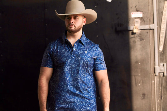 R&R Tattoo Conv Blue Polo