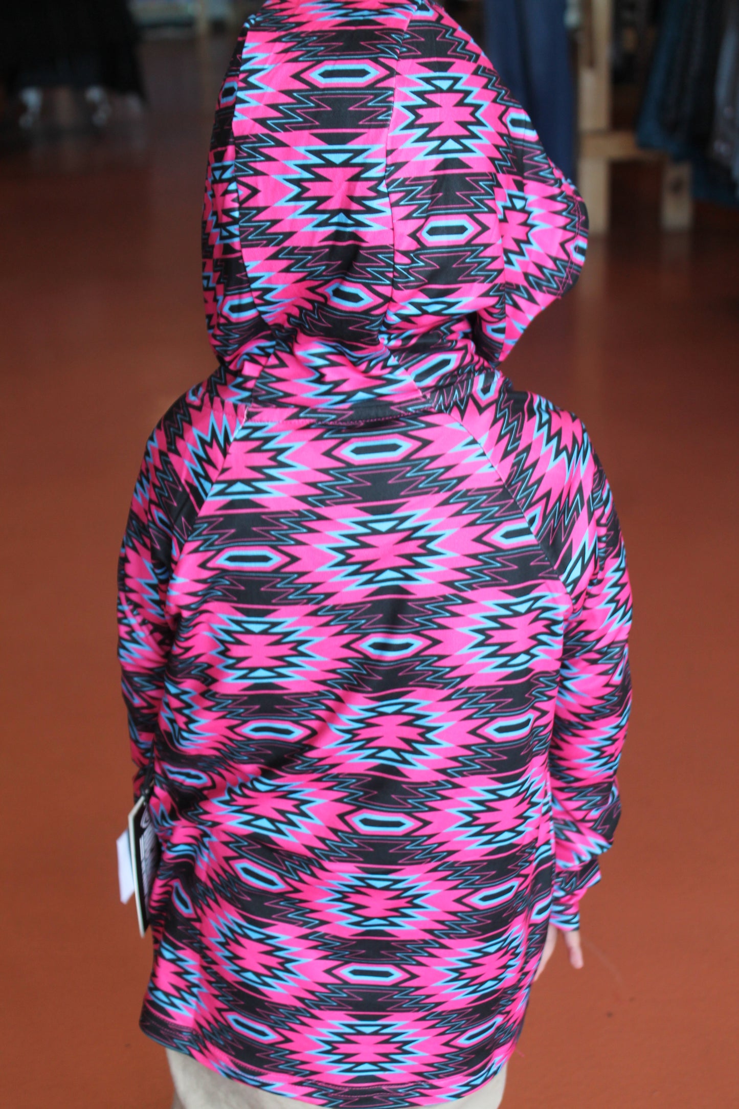 R&R Youth Boy's Pink Aztec Hoodie