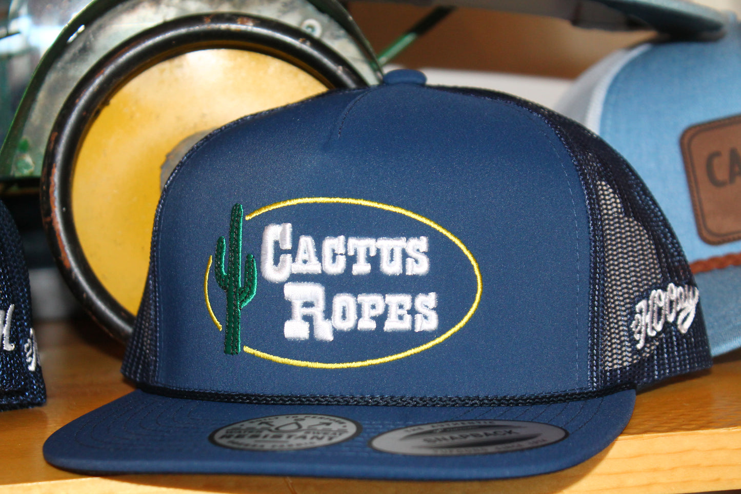 Hooey Cactus Ropes Cap - Navy/Black 🧢