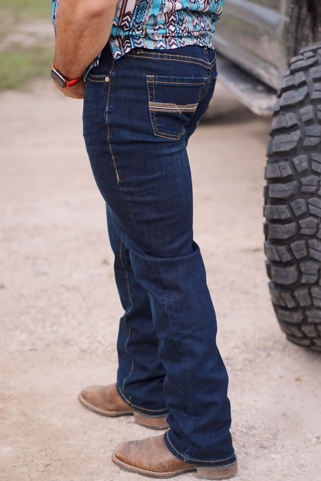 Rock&Roll Denim Vintage Rope Stitch Stackable Bootcut Jeans - Dark Wash