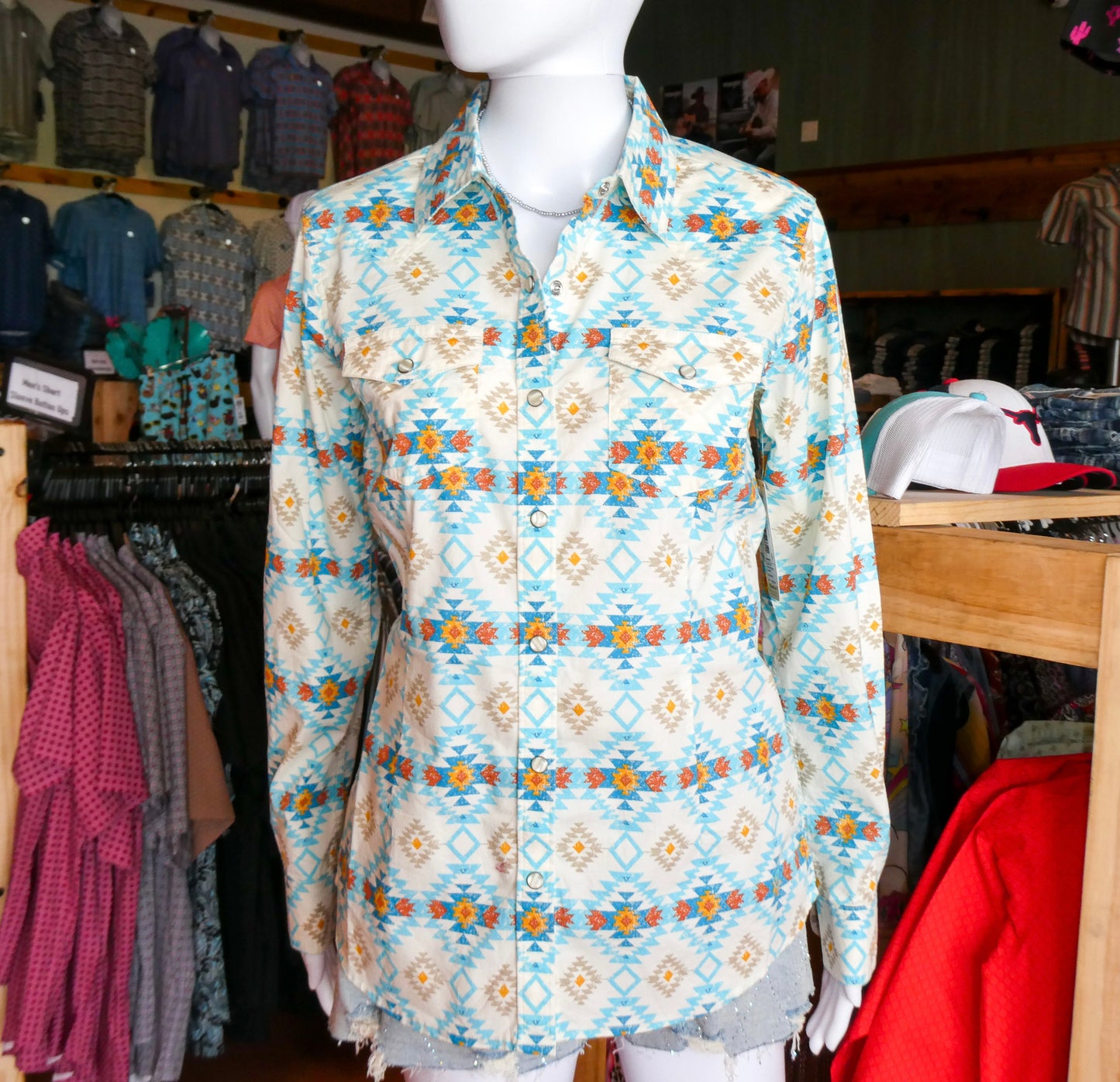 Women's Everyday Western Ls Snap- Cayo Print