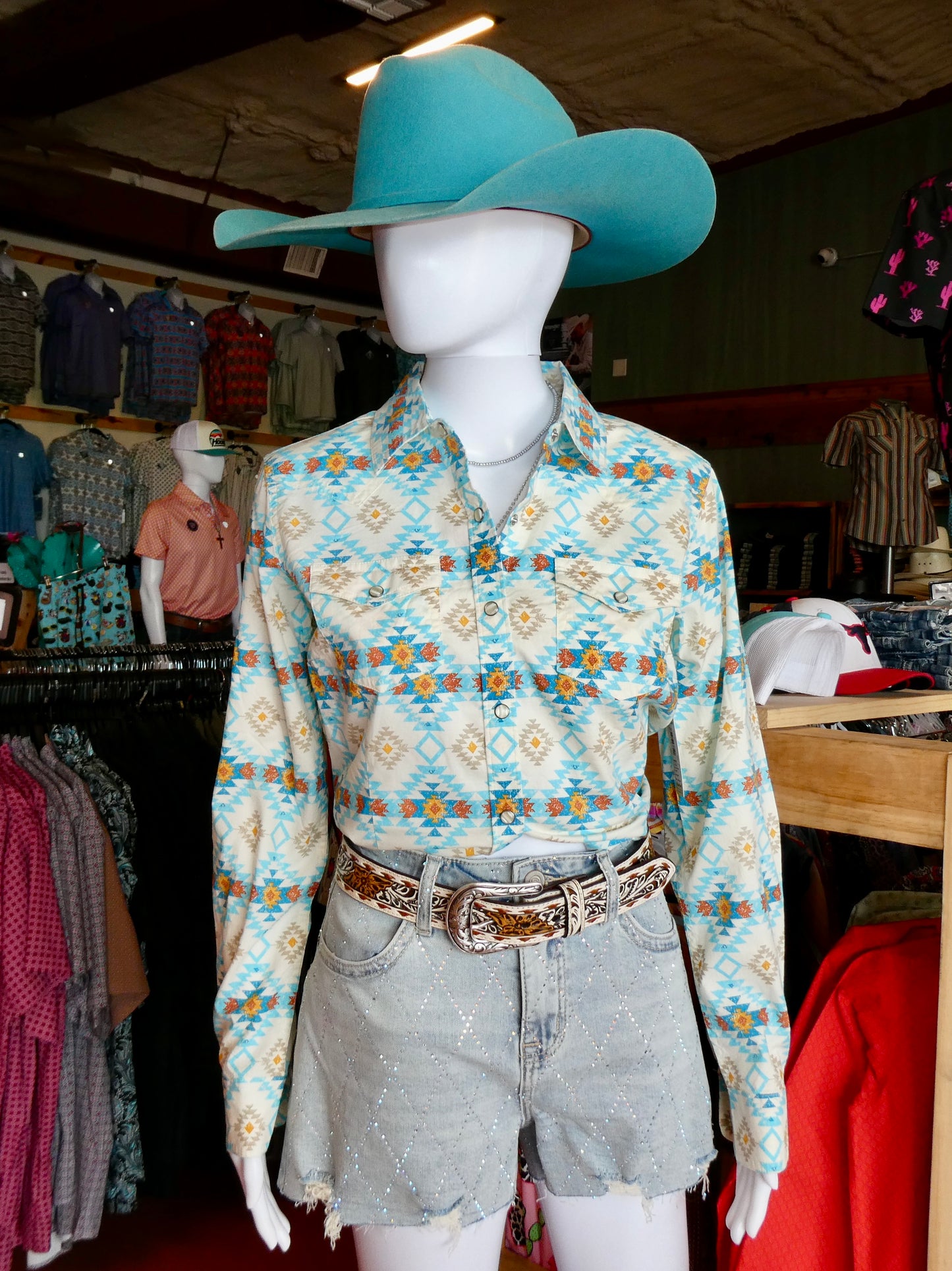 Women's Everyday Western Ls Snap- Cayo Print
