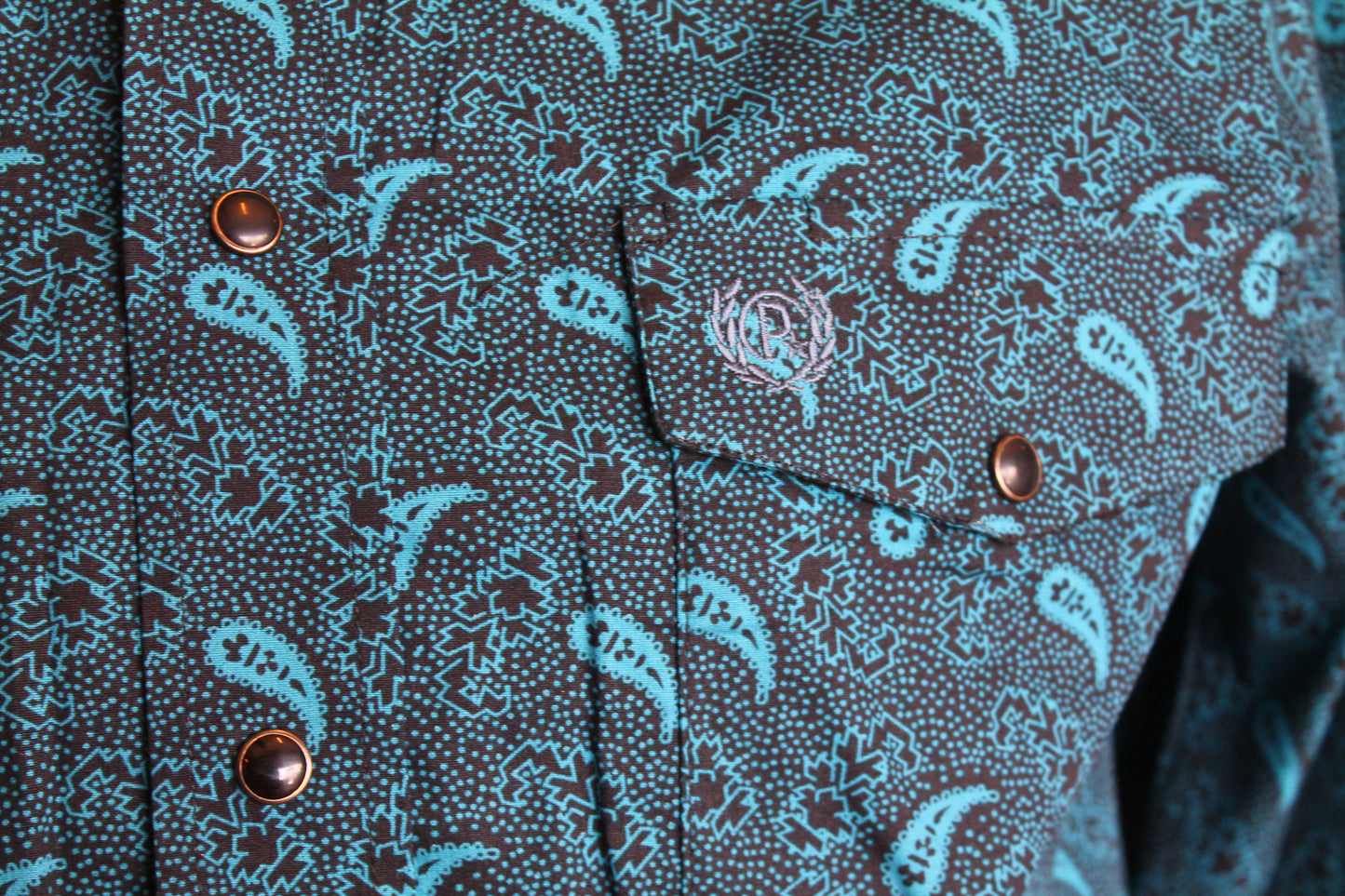 R&R Navy Paisley Print