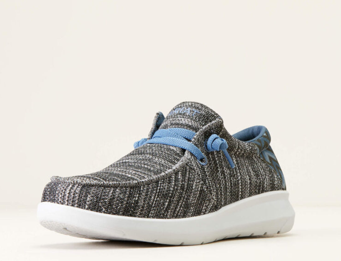 Men's Ariat Hilo Stretch Lace Shoes - Heather Grey/Southwest Print