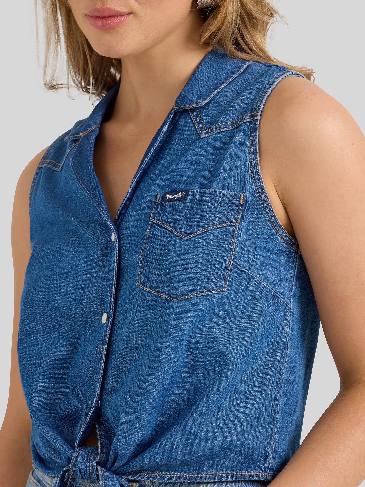 Wrangler Women’s Denim Button Top