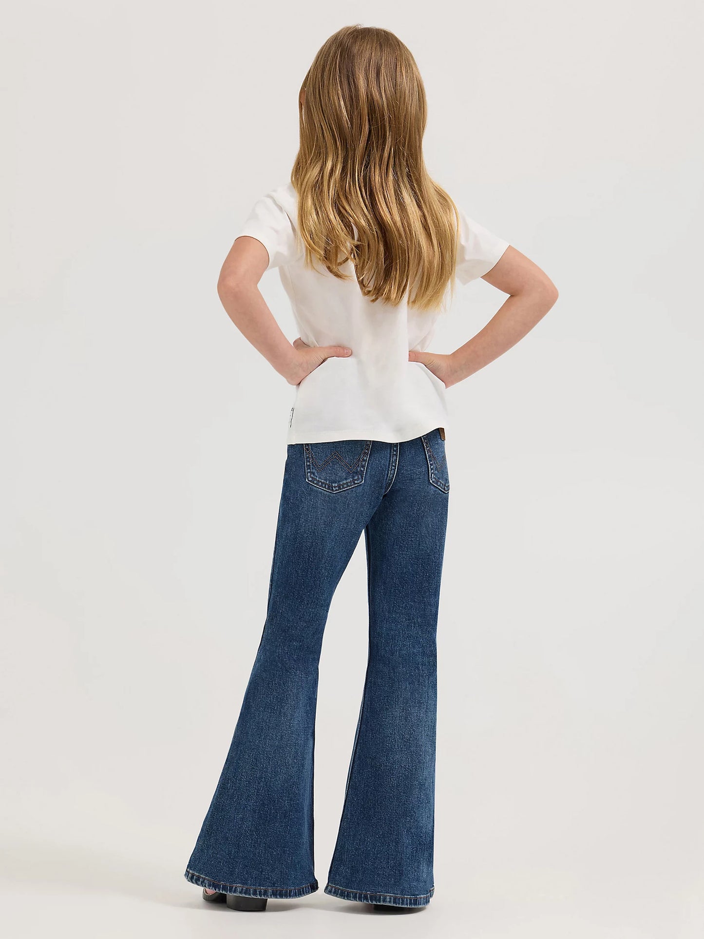 Lainey Wilson X Wrangler Girls Bell Bottoms- Dark Wash