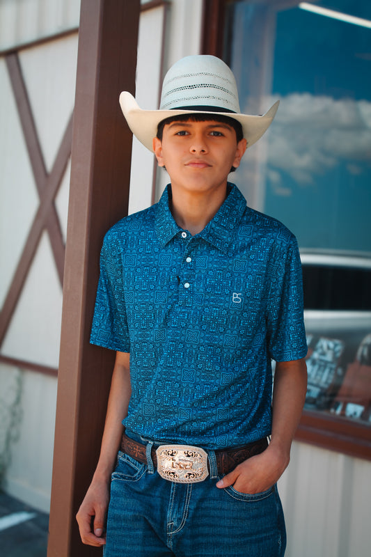 Panhandle Slim Navy Polo Snap