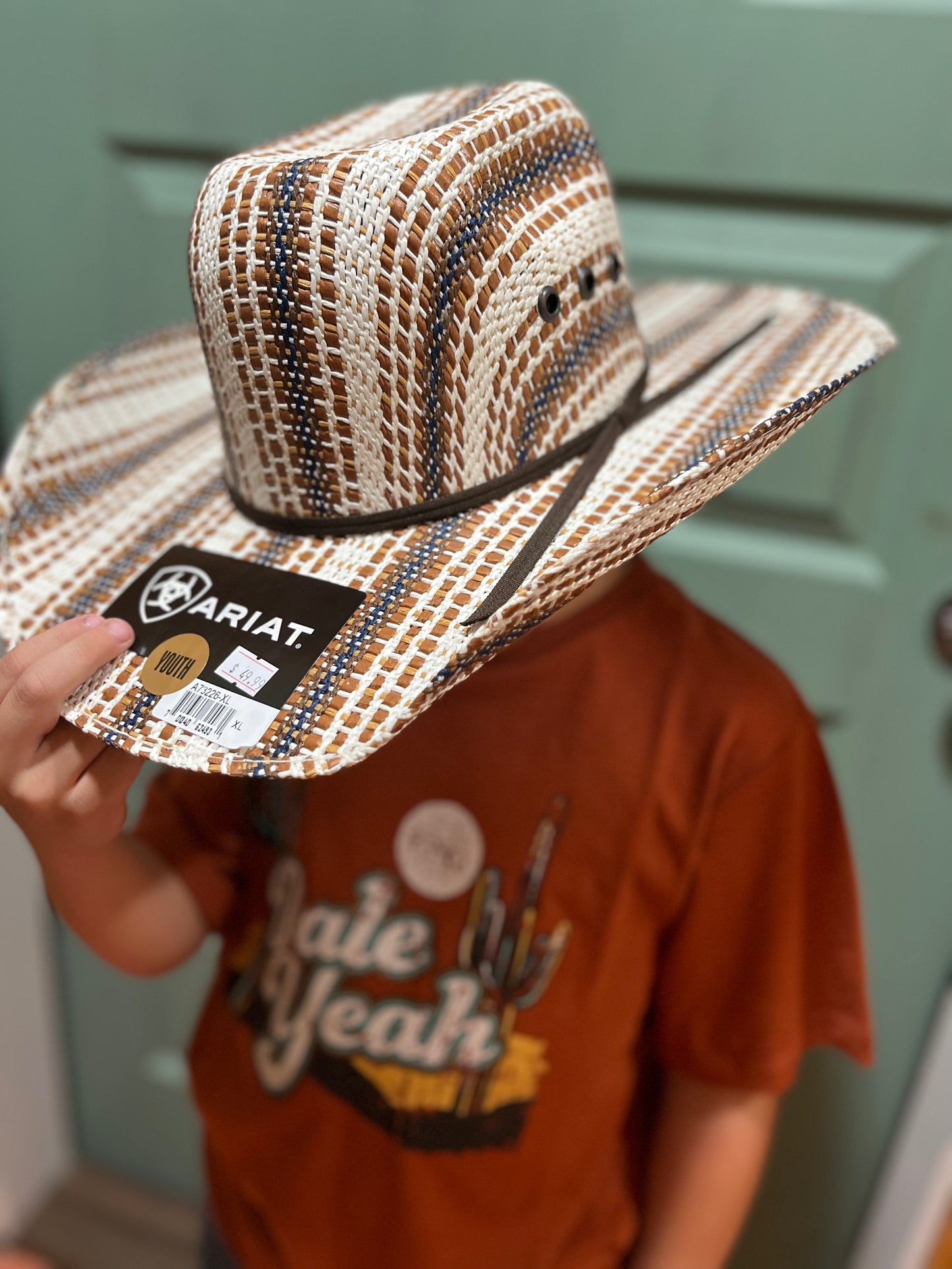 🤠YOUTH Ariat Multicolored Straw Hat