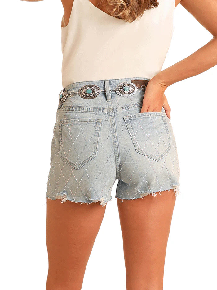 Rock & Roll Women's Diamond Studded Shorts