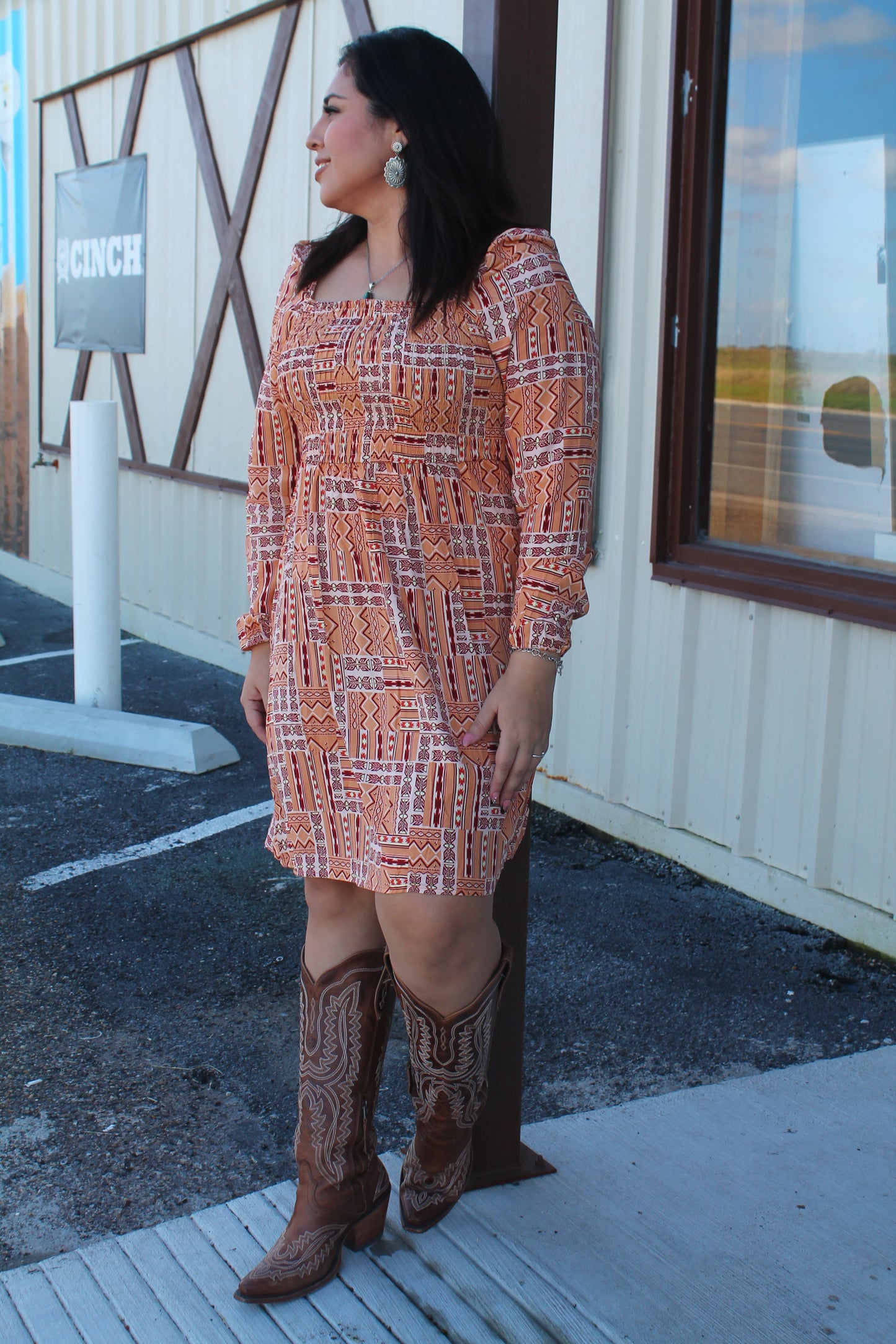 Wrangler Women’s Peach Aztec Dress