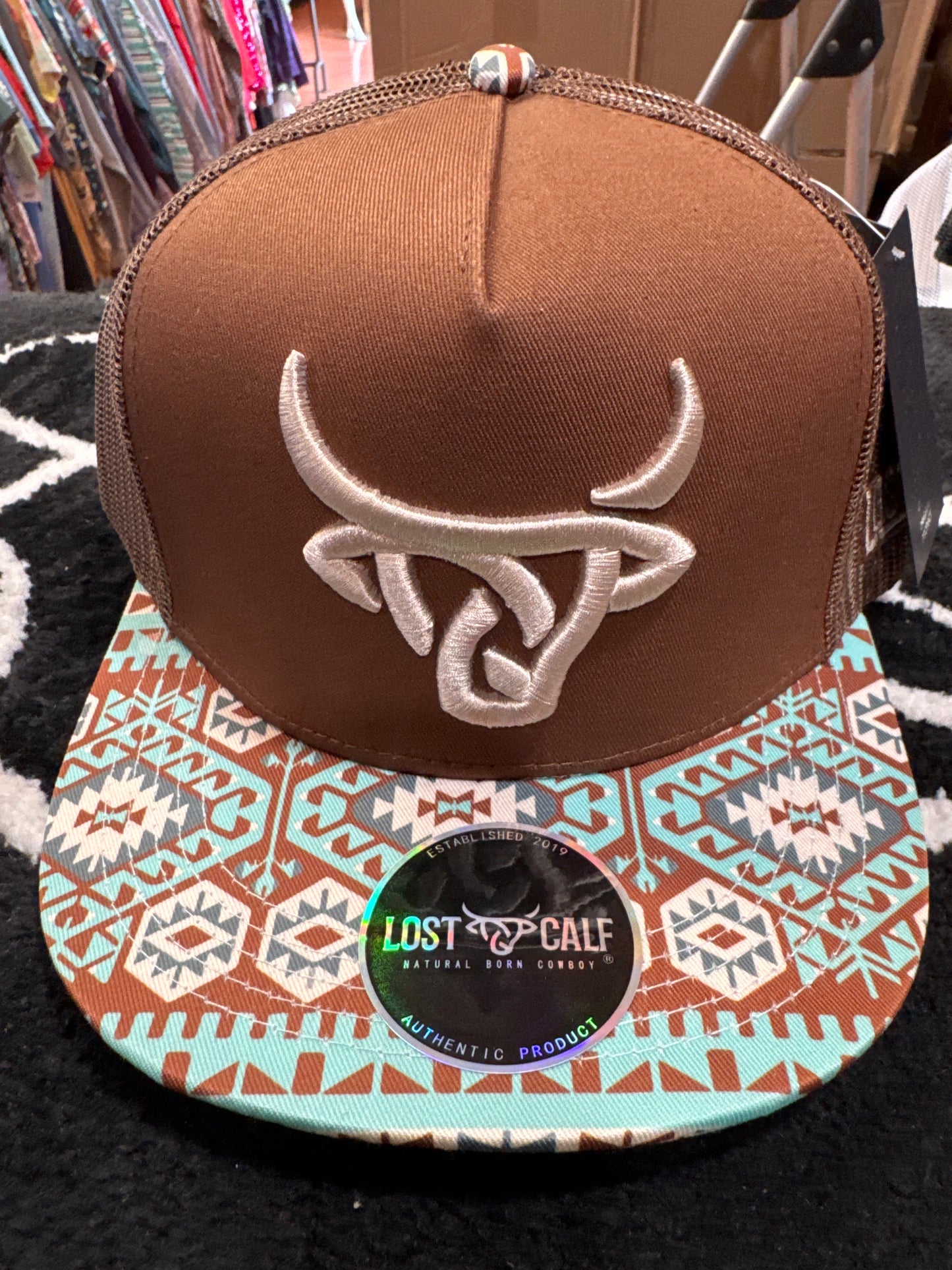 Lost Calf Brown Aztec brim 🧢