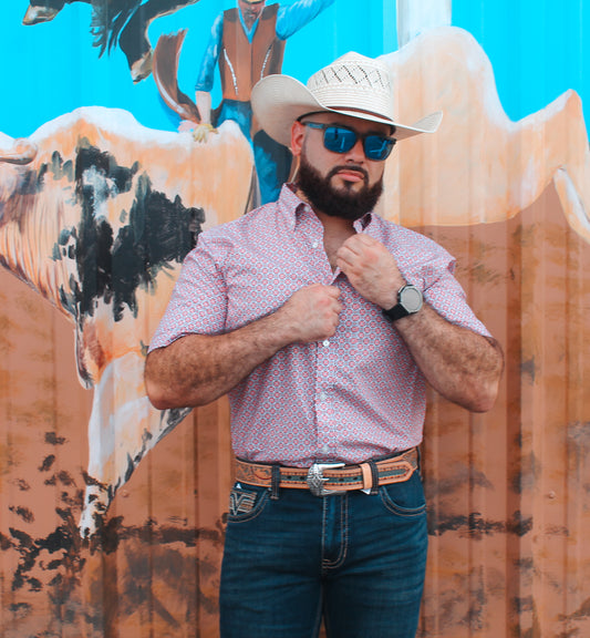 Ariat Men's Welch Red SS Button-up