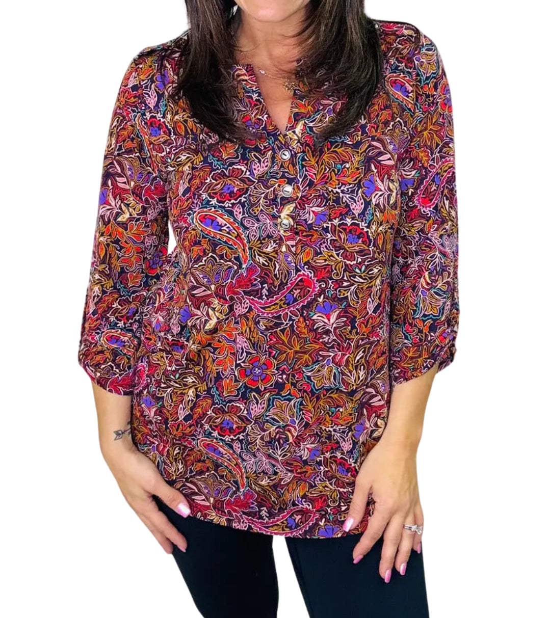 Dear Scarlett Luxe Lizzy Top (Violet)