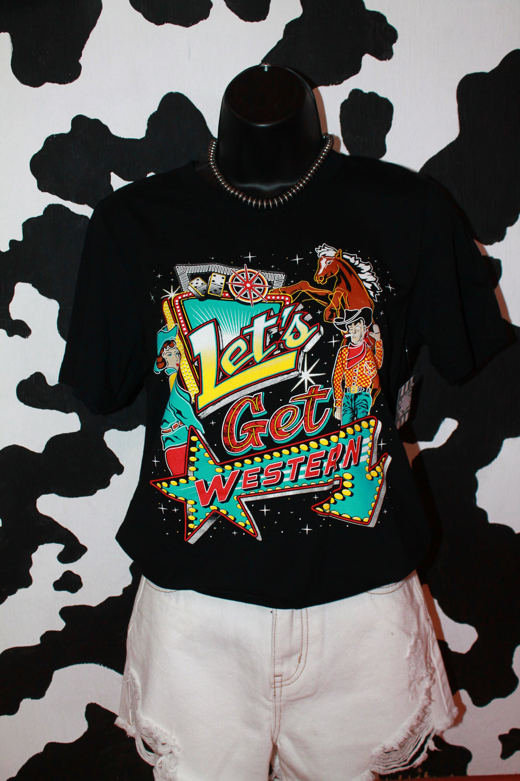 Lets Get Western Neon Sign Tee