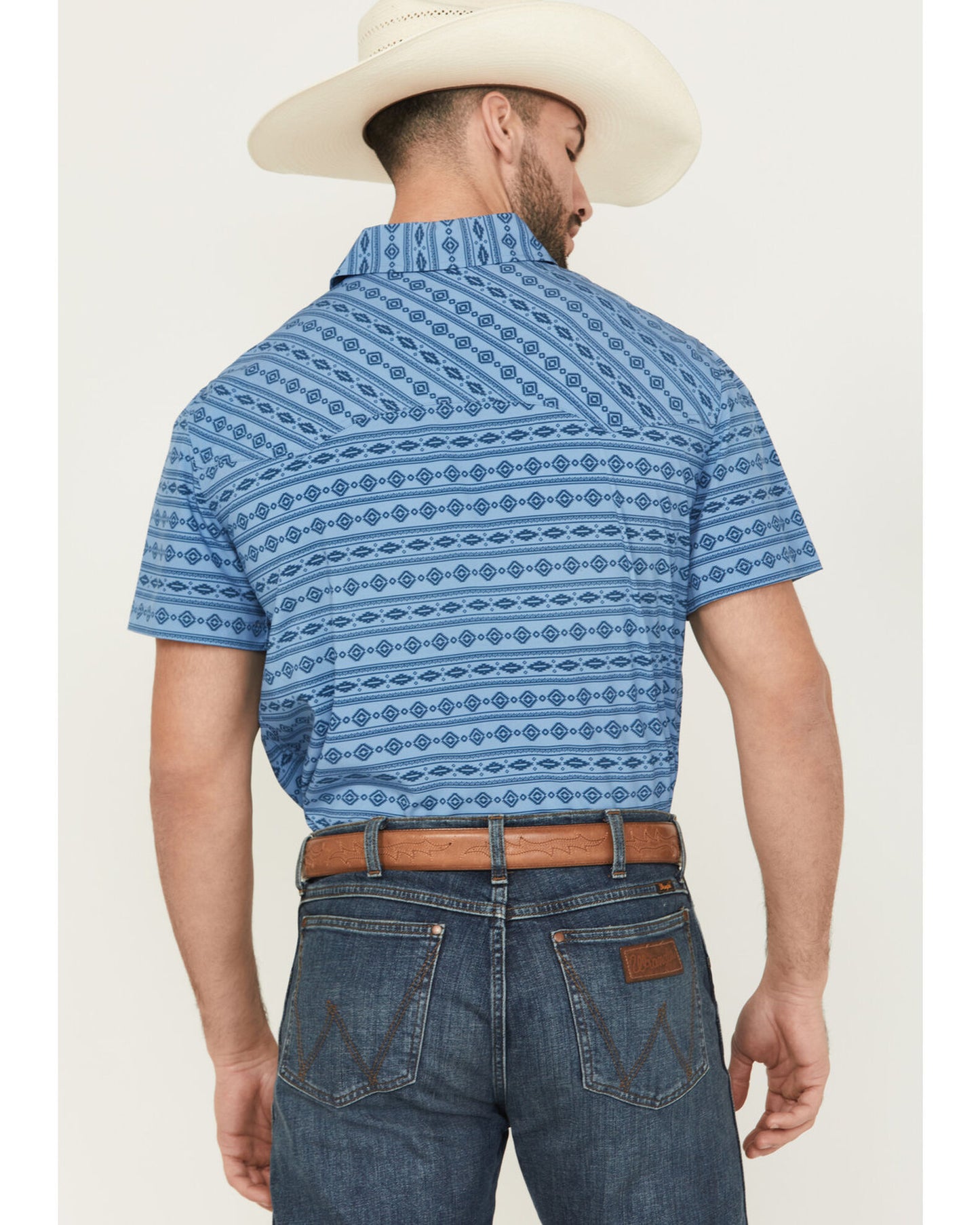 Panhandle Mens Rough Stock Blue Southern western Print