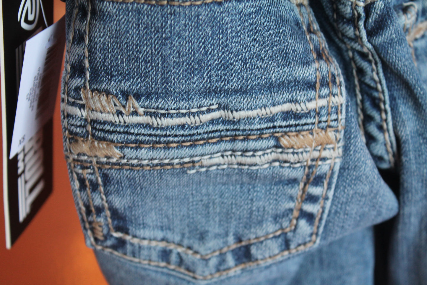 Boys Straight Embroidered Boot Cut Jeans