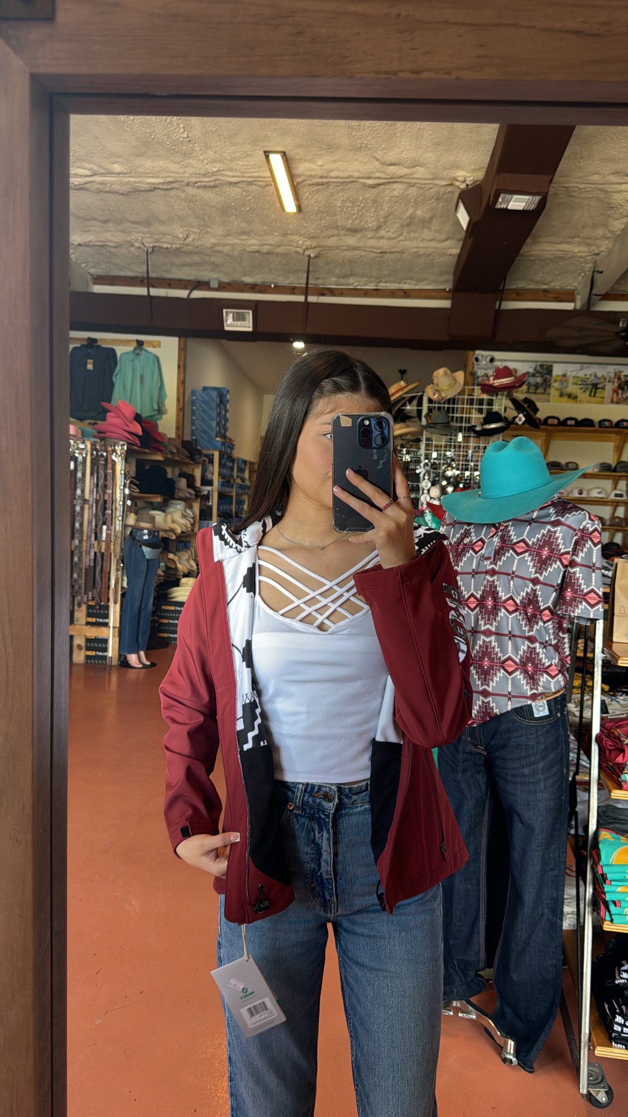 Hooey Women’s Maroon Soft-shell Jacket