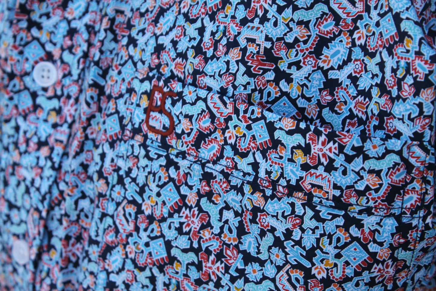 Panhandle Men's Aztec Mayan SS Button-Up