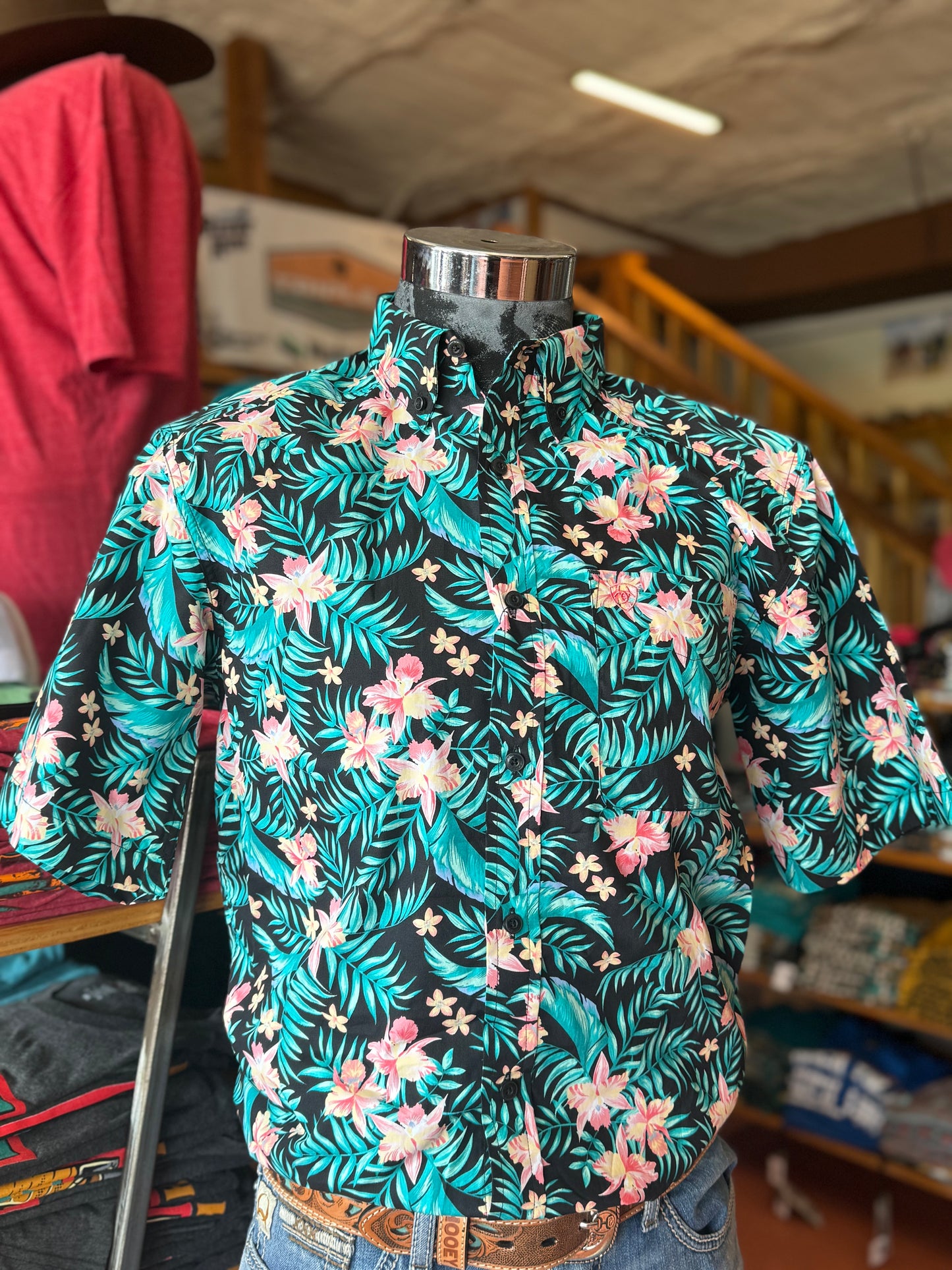 Ariat Men’s Jillian SS Shirt- Black Floral