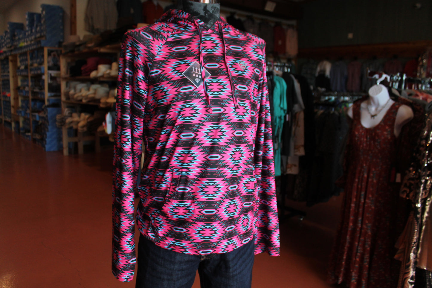 Rock & Roll Pink Aztec Hoodie