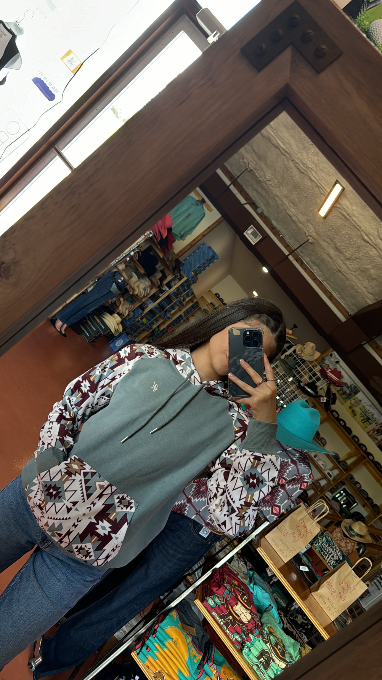 Hooey Women’s Blue/Burgundy Hoodie