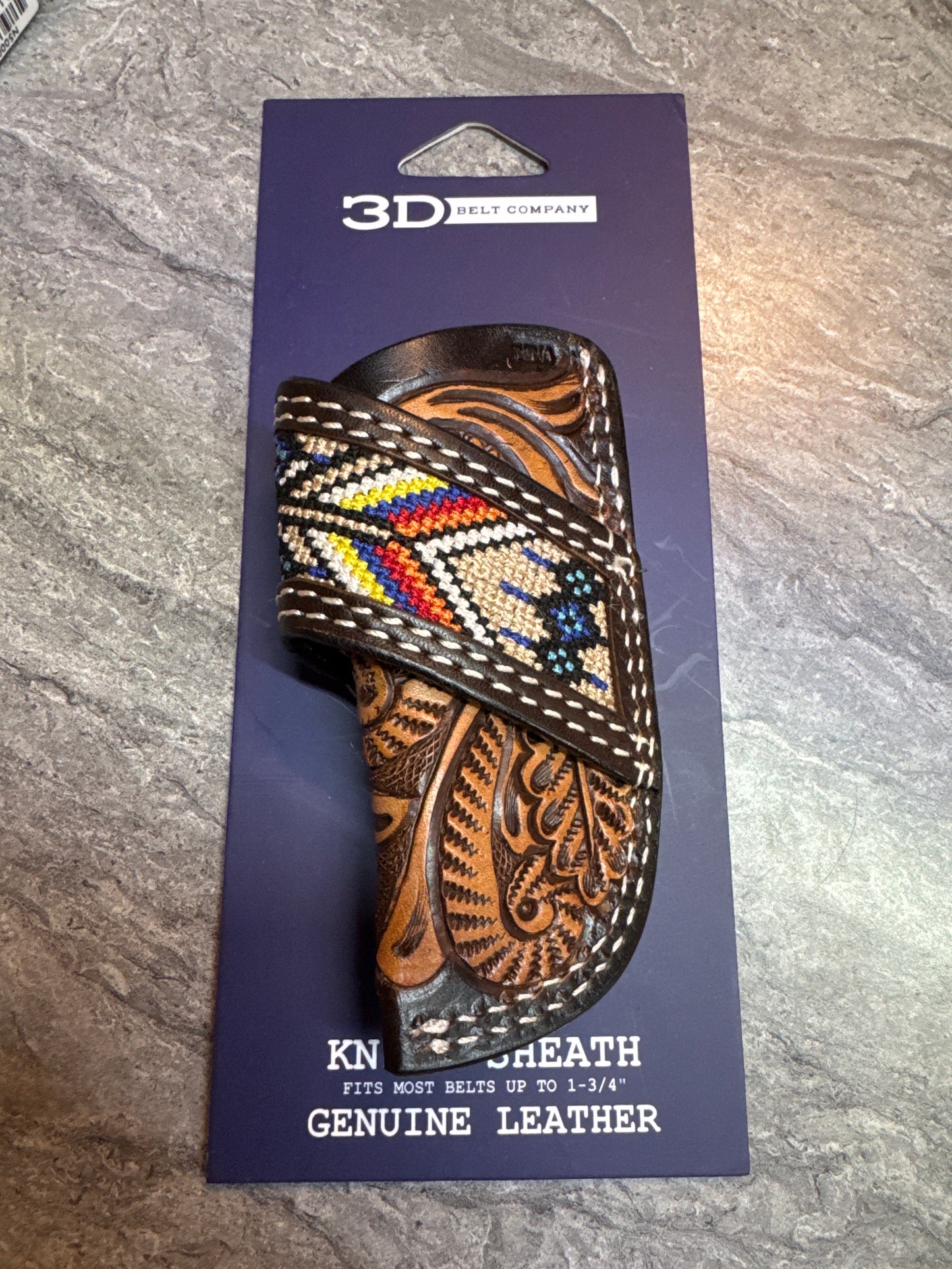 3D Tooled & Woven Arrow Knife Sheath