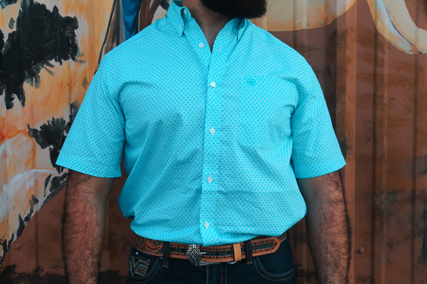 Men’s Ariat Westin Light Blue SS