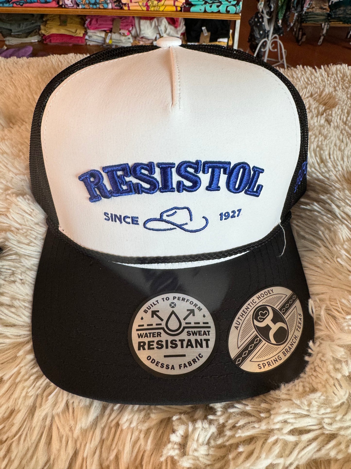 Resistol White/Black Hooey Cap