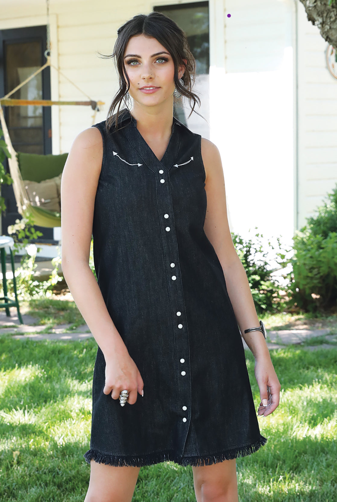 Cinch Women’s Chambray Dress- Black