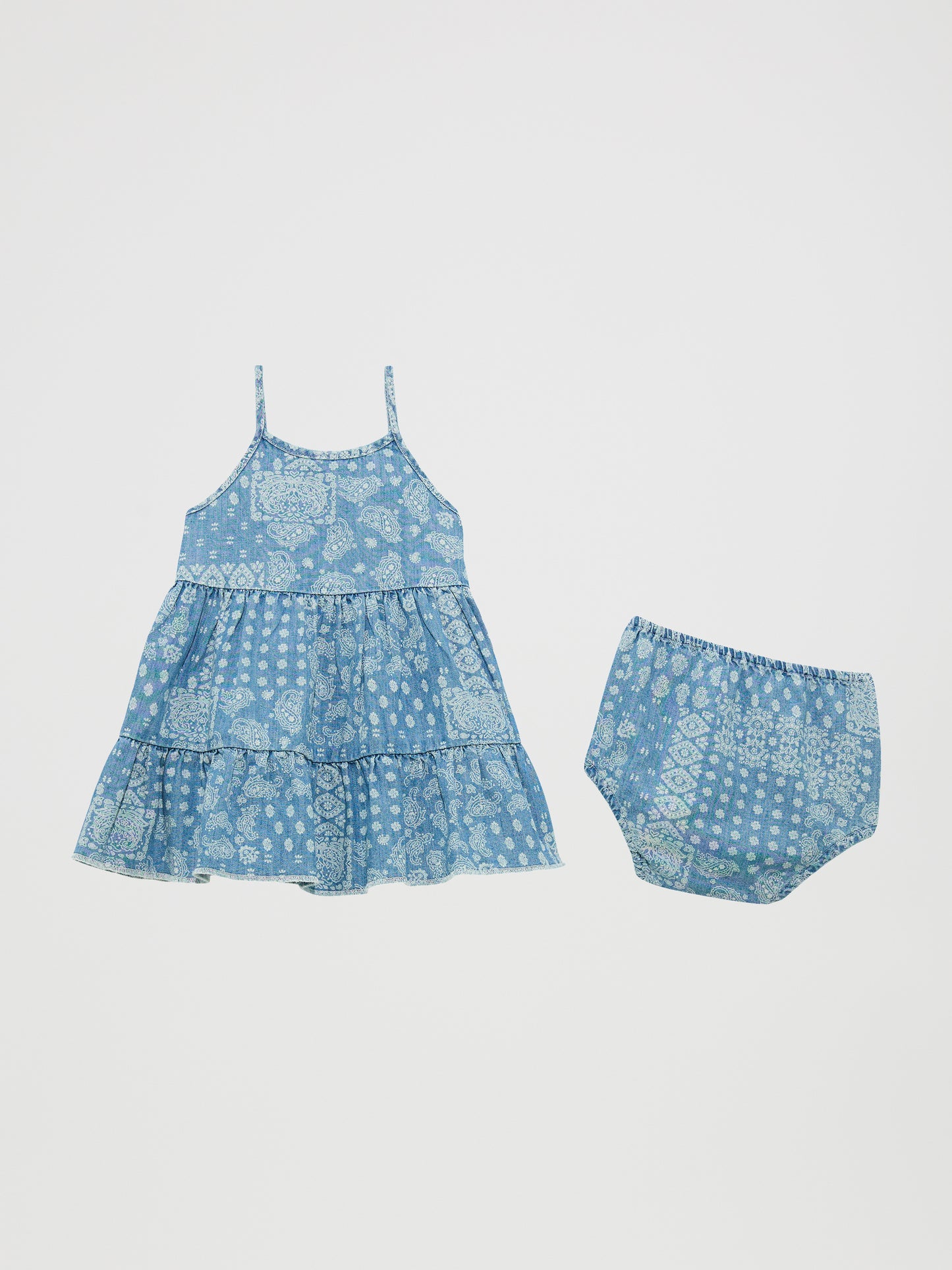 Wrangler West Baby Girl Bandana Blue Dress