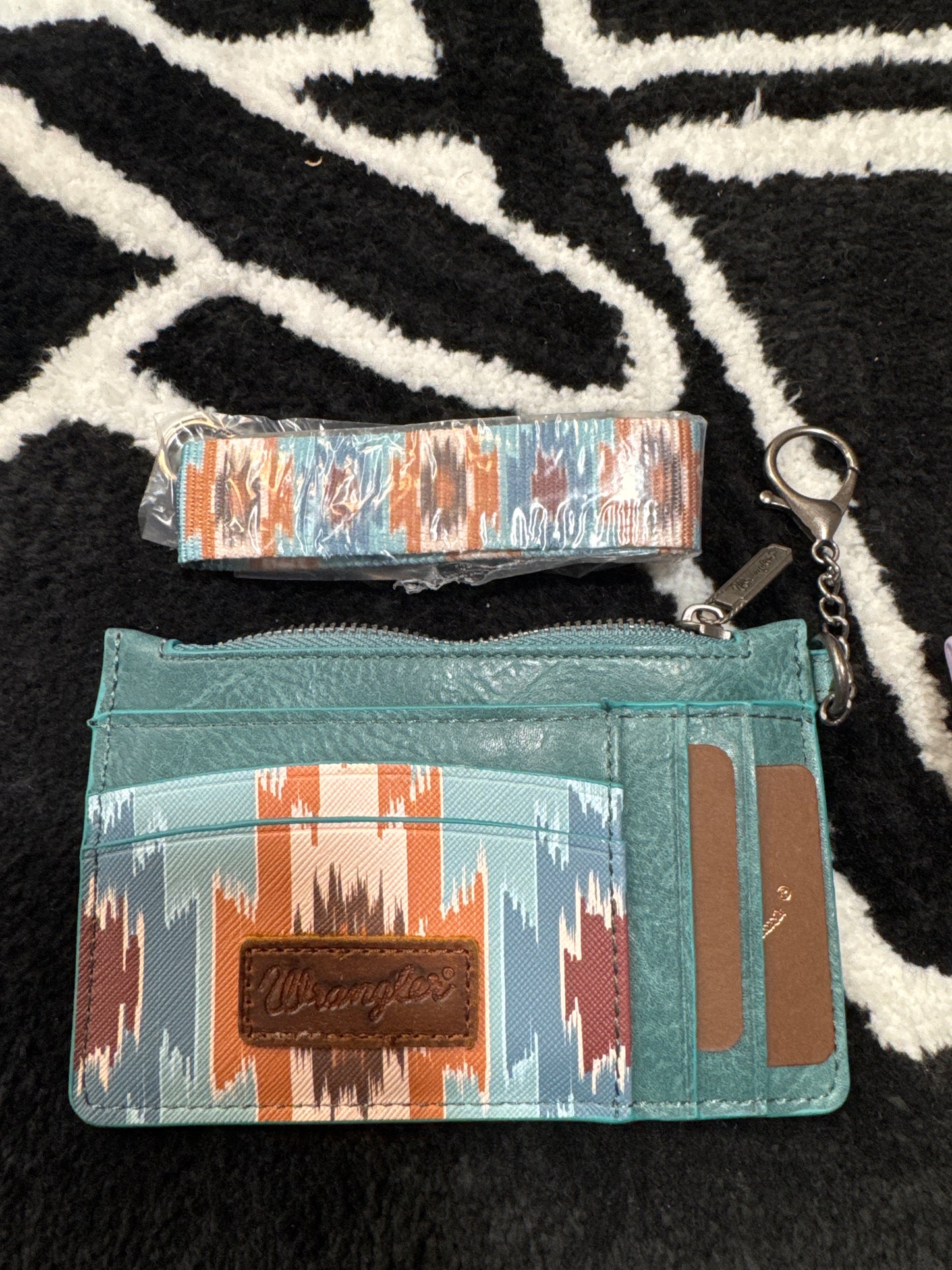 Wrangler Aztec Keychain Wristlet Card Wallet