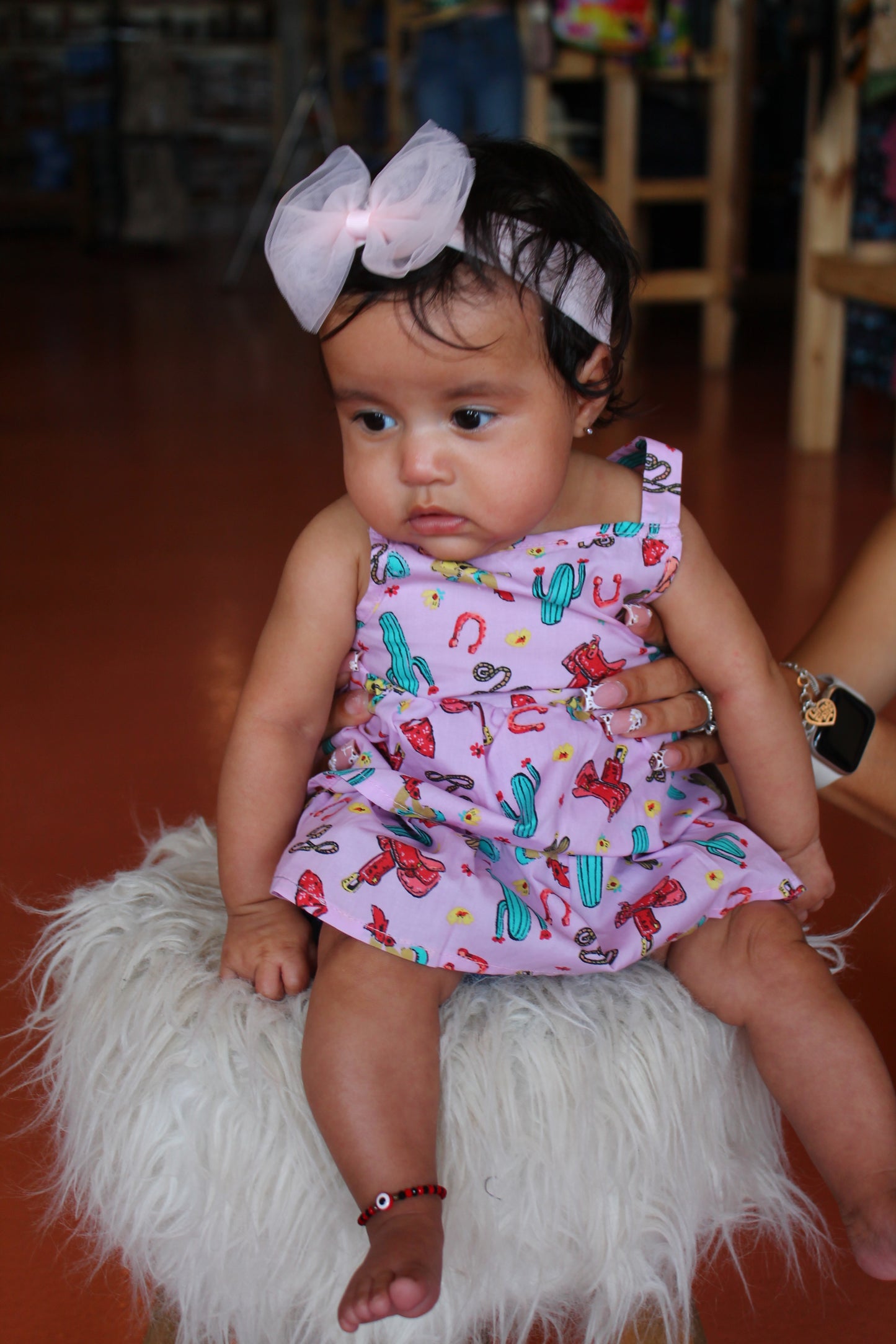 Wrangler Baby Girl Purple Yeehaw Ruffle Dress