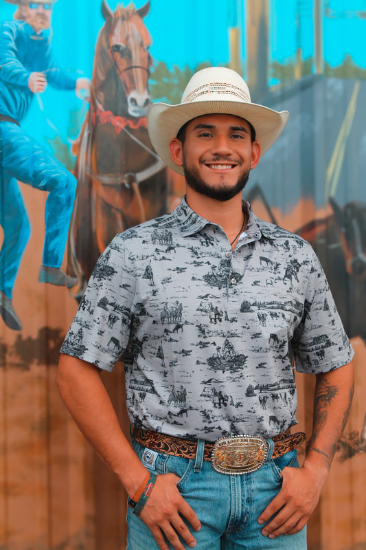 Cinch Arena Flex Polo- Grey