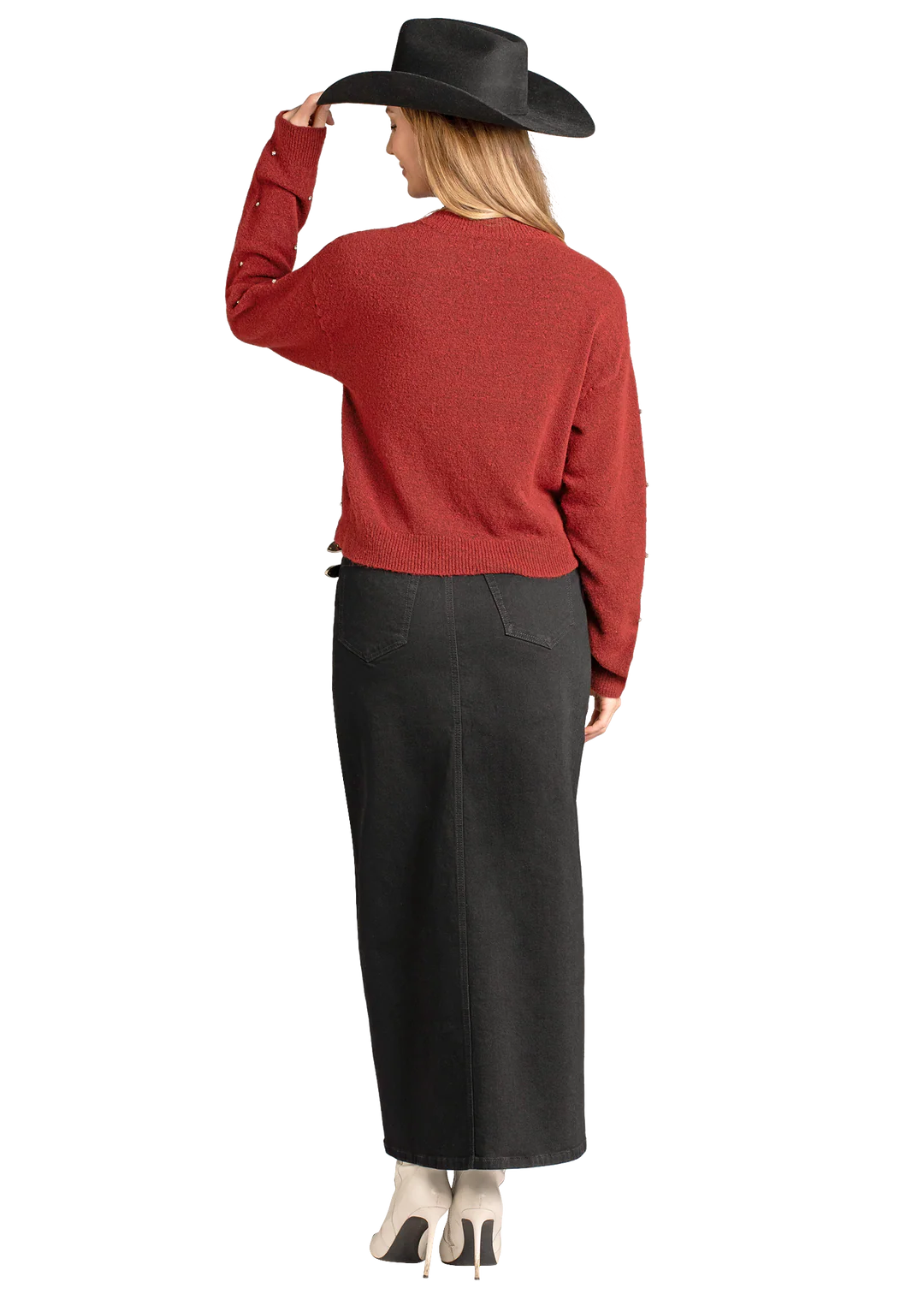 Rock & Roll Maroon Rhinestone Sweater