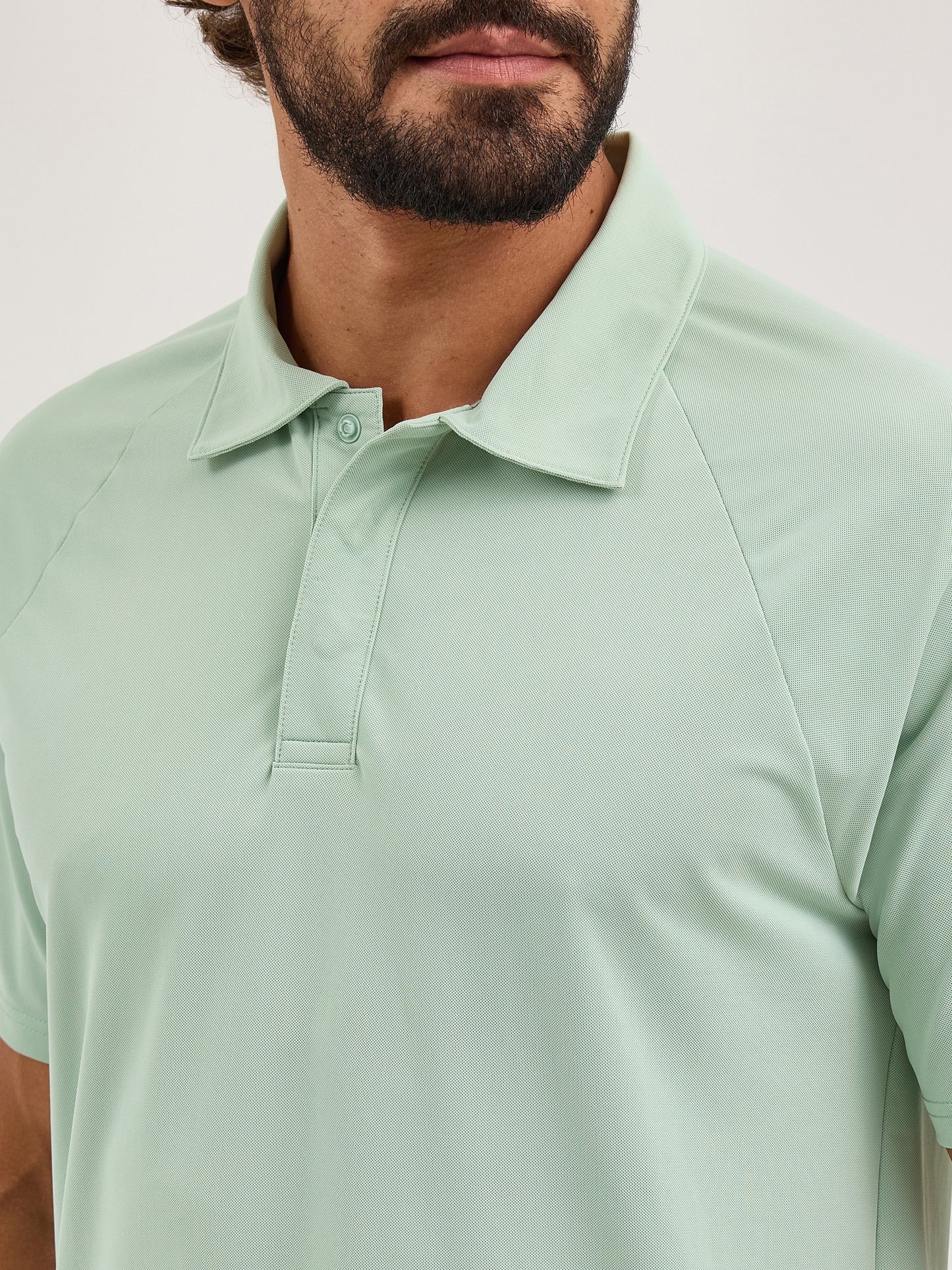Men’s Light Green Techno Knit Polo - FLASH SALE