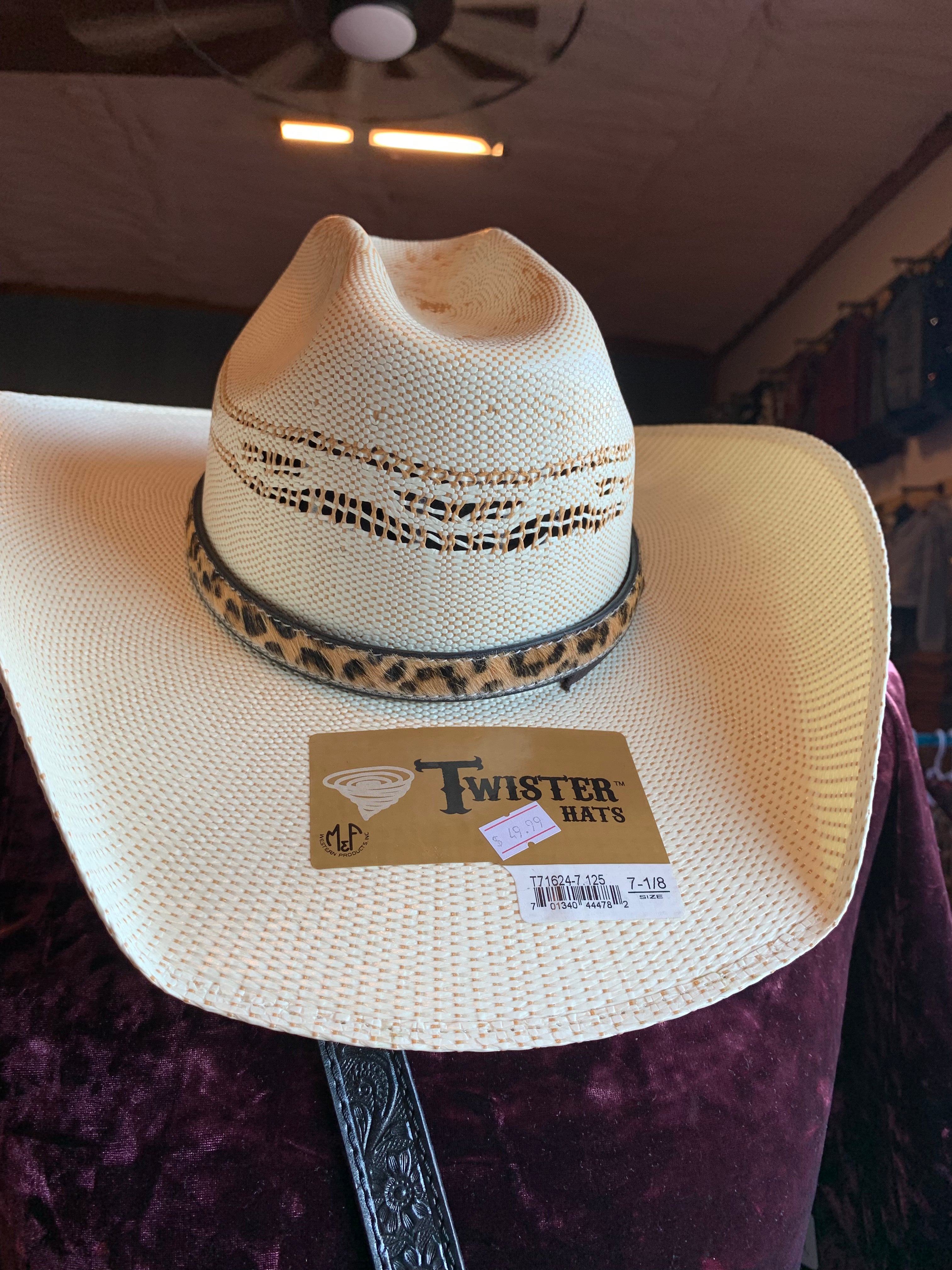 Twister Leopard Print Hat Band Triple A Farm and Ranch Western Wear