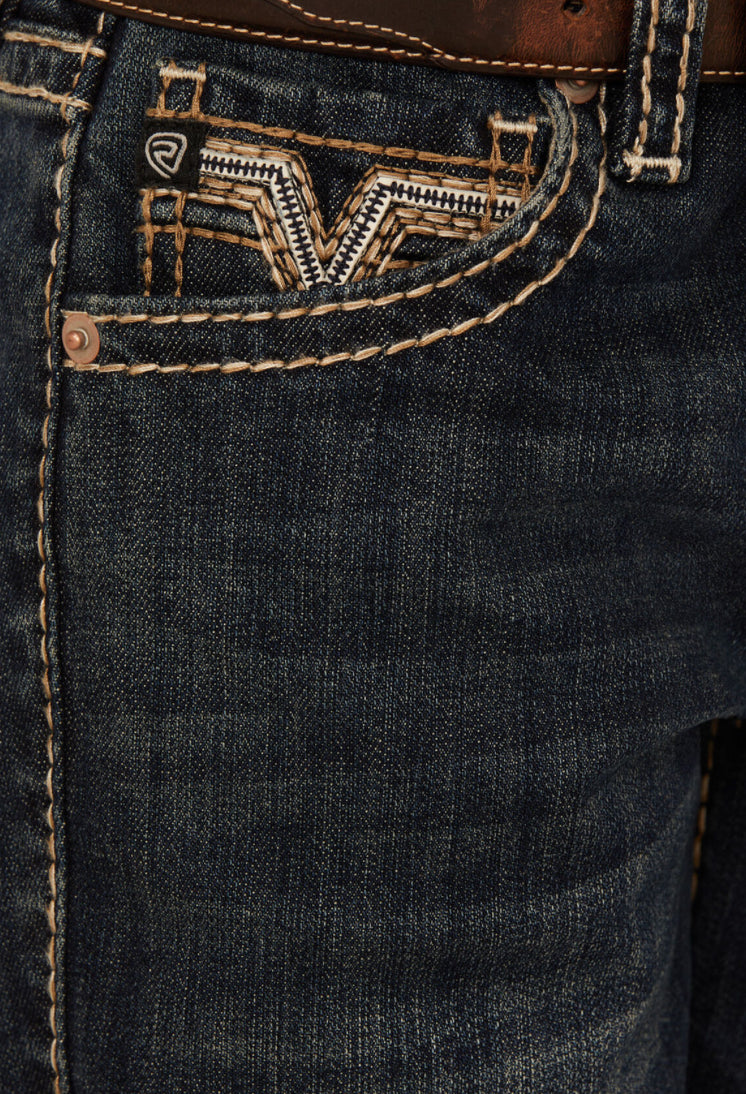 Rock & Roll YOUTH Two Tone DarkWash Bootcut