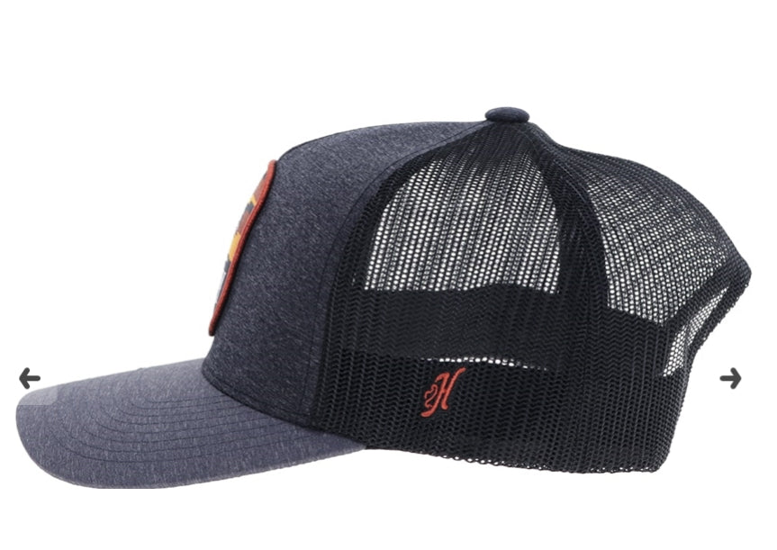 Hooey Bronc Rider Patch Cap - Charcoal/Black