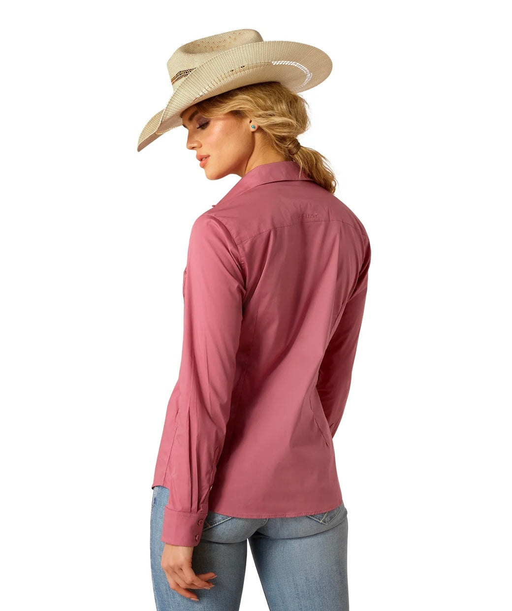 Women’s Ariat Kirby Rose Wine Wrinkle Resistant Long Sleeve