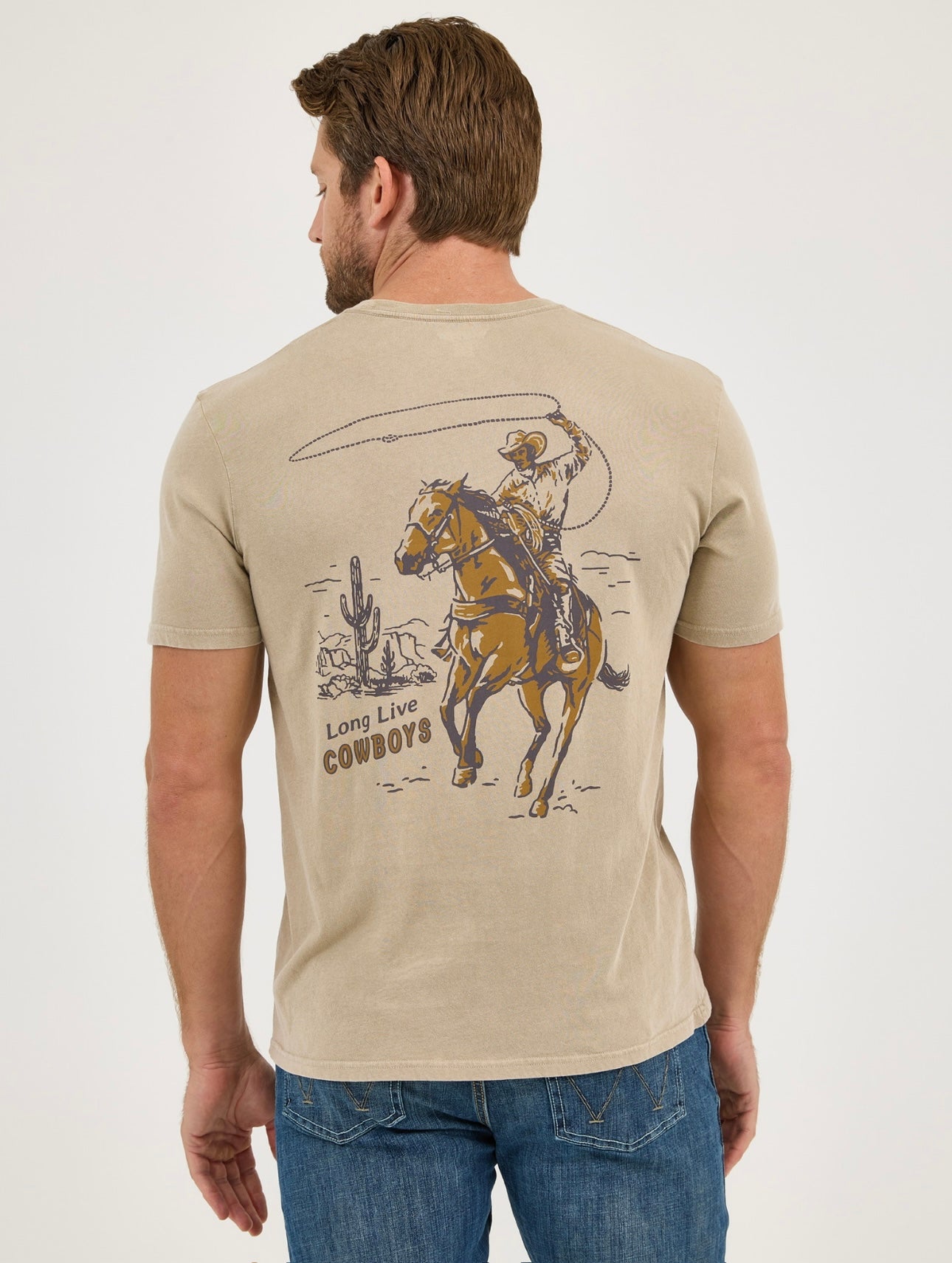 Wrangler Men’s Brown Lasso Cowboy Tee