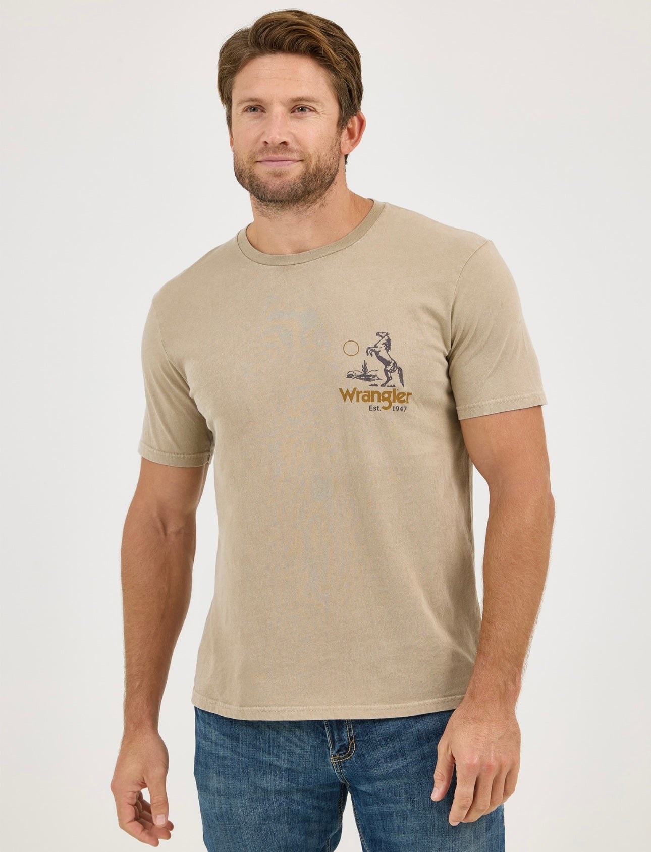 Wrangler Men’s Brown Lasso Cowboy Tee