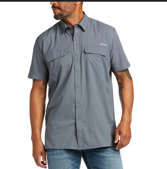 Men’s Ariat Charcoal Outband Short Sleeve Shirt