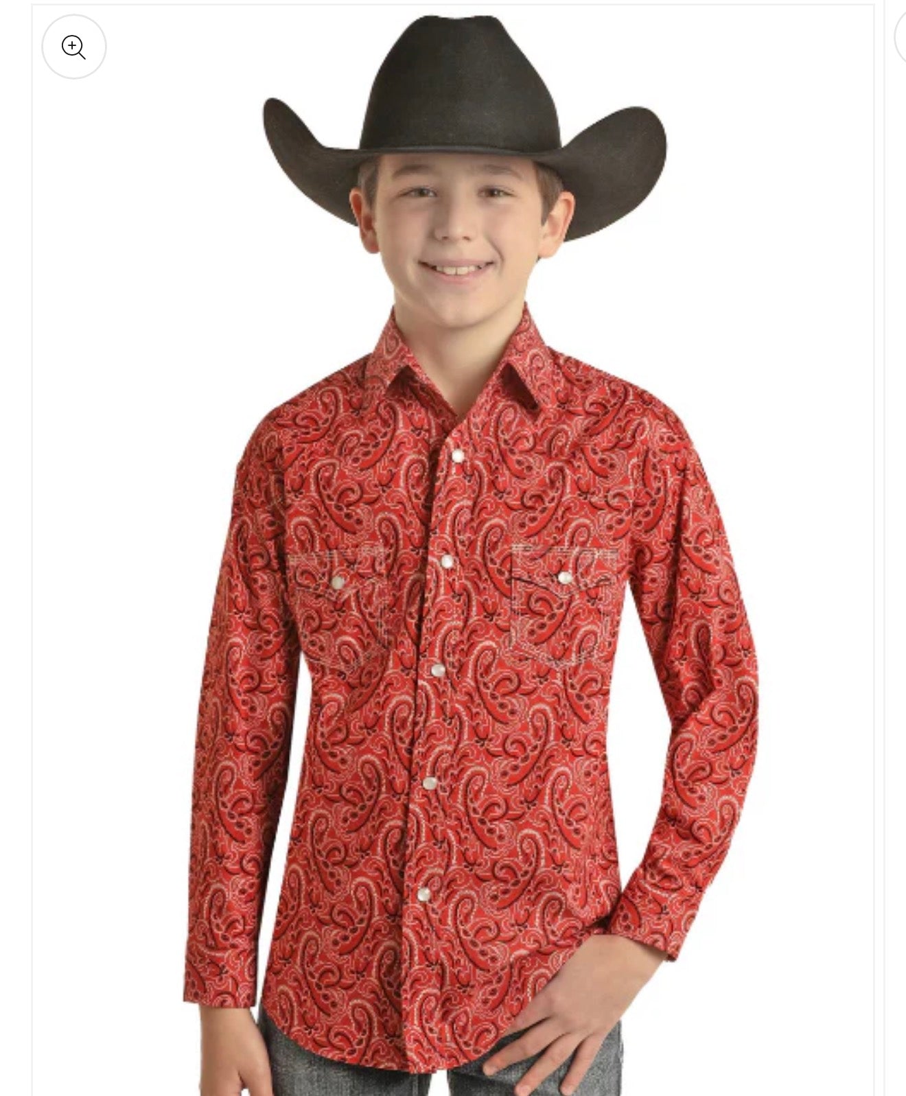 Rock and Roll Red Paisley Snap Shirt✅