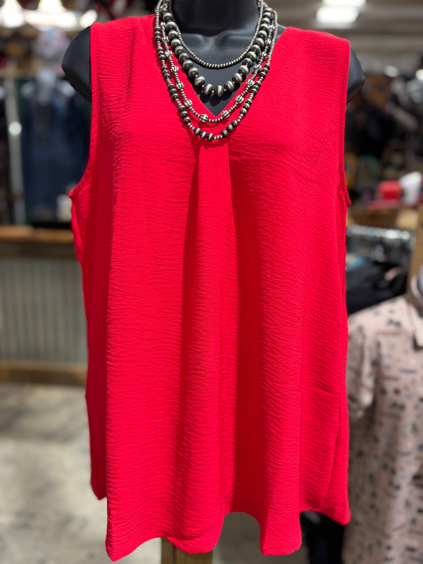 Red Rose Cut-off Top