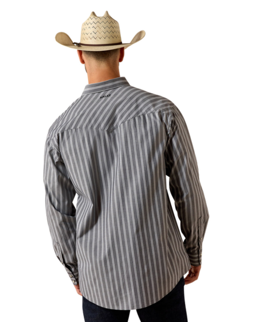 ARIAT PRO SERIES THERON GREY STRIPE - MENS SHIRT