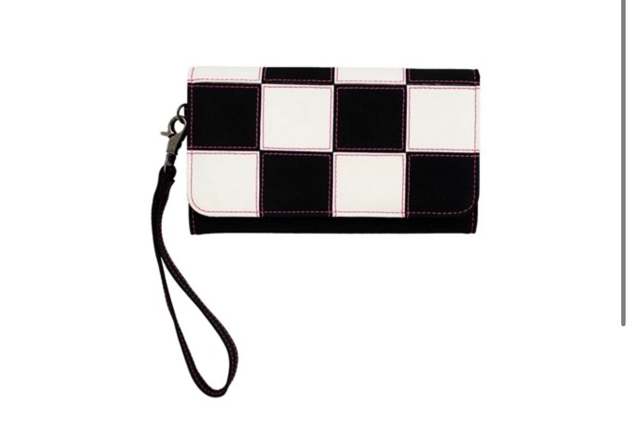 ANGEL RANCH WOMEN'S CHECKERBOARD WESTERN WALLET D330012362