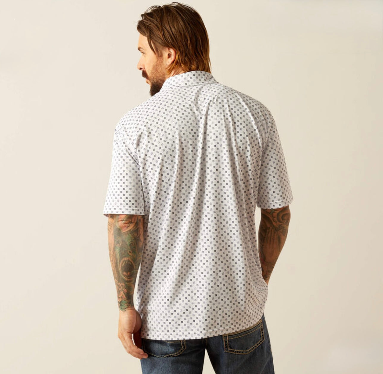 Men’s Ariat Four Leaf Clover Polo